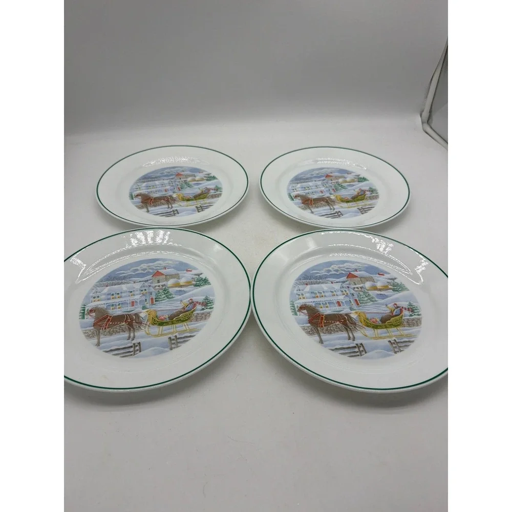 4  Country Memories (Corelle) by CORNING Dinner Plates Width: 10 1/4 in